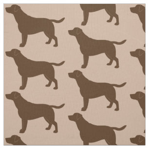 Tela Labrador retriever del chocolate en silueta
