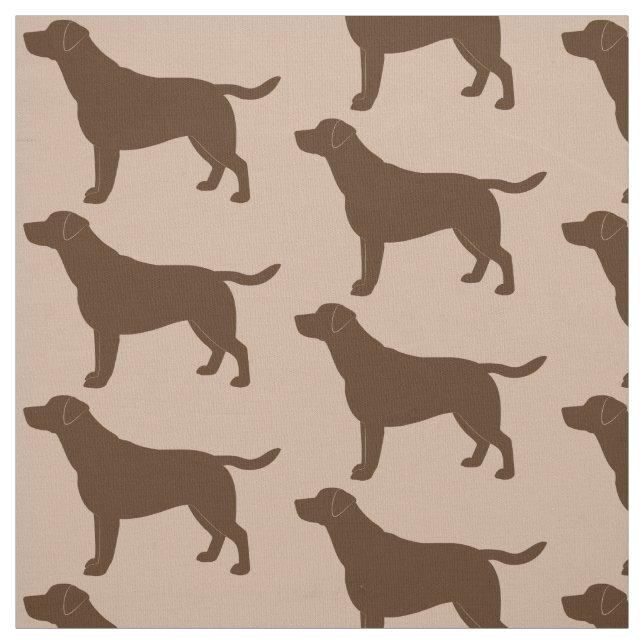 Tela Labrador retriever del chocolate en silueta (Retal)