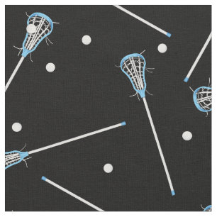 Tela Lacrosse Sports Boys Decoración Negra