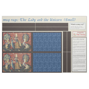 Tela Lady and Unicorn DIY Mug Rugs