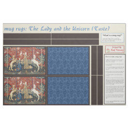 Tela Lady and Unicorn DIY Mug Rugs