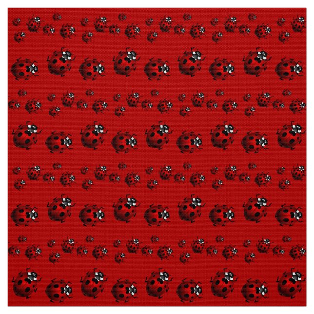 Tela Ladybug Art Fabric Ladybird Fabric Cotton o Poly (Retal)
