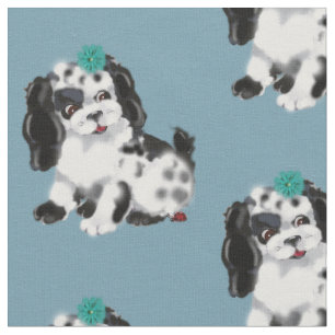 Tela Ladybug Blue Vintage