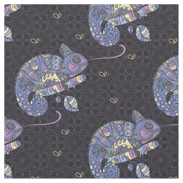 Tela Lagarto de Zentangle (De cerca)