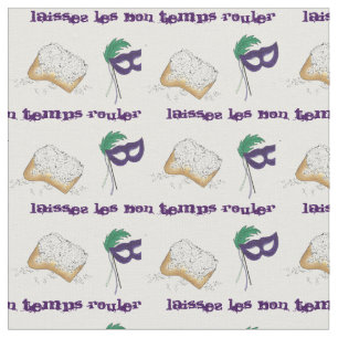 Tela Laissez Les Bon Temps Rouler Mardi Gras Beignet