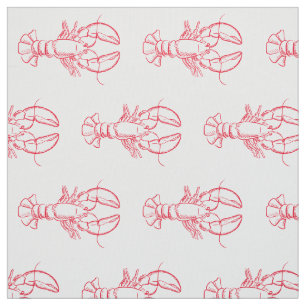 Tela Langostas blancas y rojas costeras