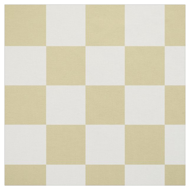 Tela Large, Beige Checkers Pattern Fabric (Retal)