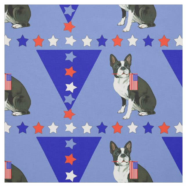 Tela Las Estrellas del Terrier de Boston (Retal)