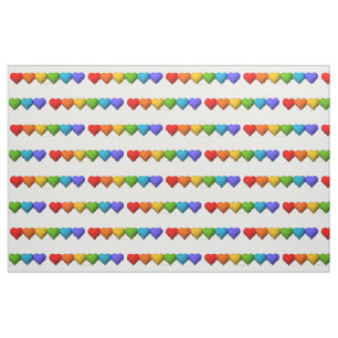 Tela Las glifos de formas de corazón 3D brillantes de S