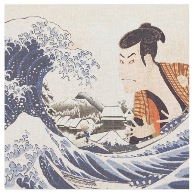 Tela Las grandes olas de collages de ukiyoe (De cerca)