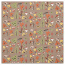 Las hojas de otoño caen cosecha estampada