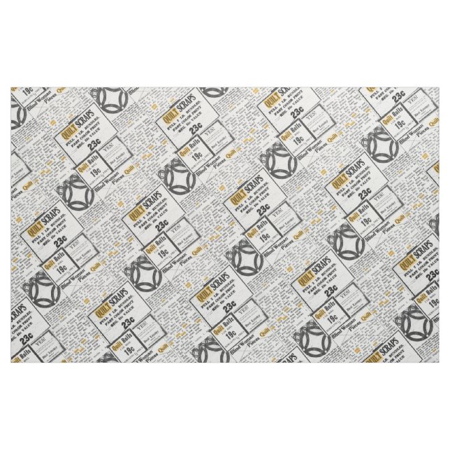 Tela Las noticias de Quilter ("Cuarto gordo" (fat quarter))