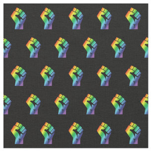Tela Las vidas negras importan el puño arcoiris LGBTQ