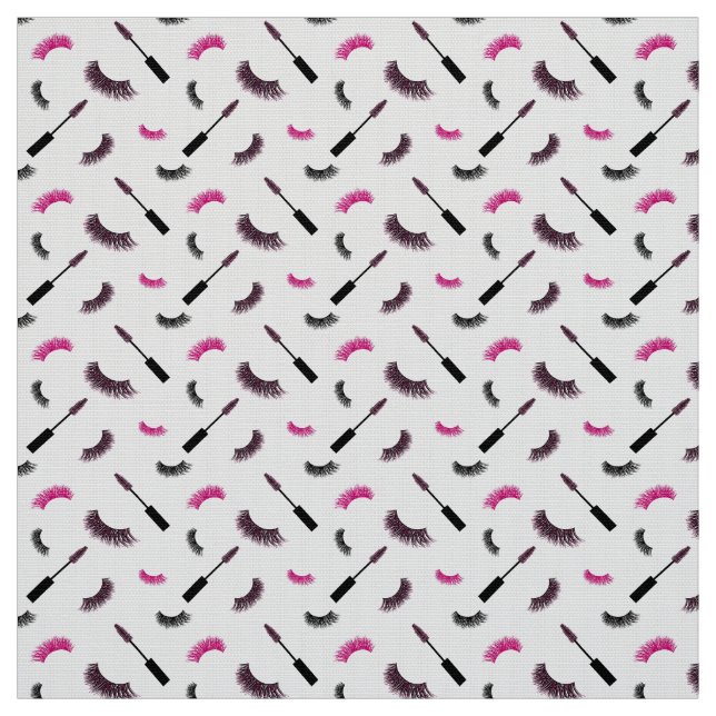 Tela Latidos y rímel con un patrón de purpurina rosa (Retal)