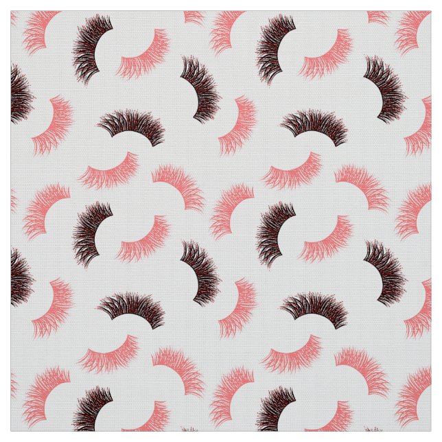 Tela Latigazos y rímel con un patrón de purpurina rojo (Retal)