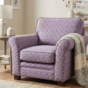 Tela Lavanda púrpura Elegante Patrón Geométrico Mosaico