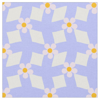 Tela Lavender Floral Geometric Fabric by Yard
