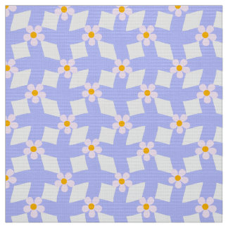 Tela Lavender Floral Geometric Fabric by Yard