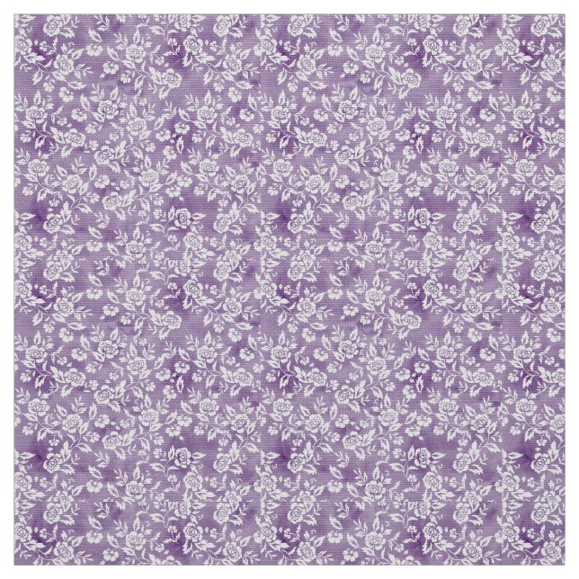 Tela Lavender Purple Floral Gingham (Retal)