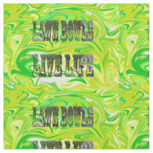 Tela Lawn Bowls Live Life Logo Sobre Mármol Verde,