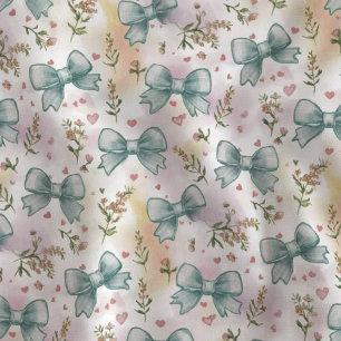 Tela Lazos Azules de Moda Patrón Floral Cottagecore
