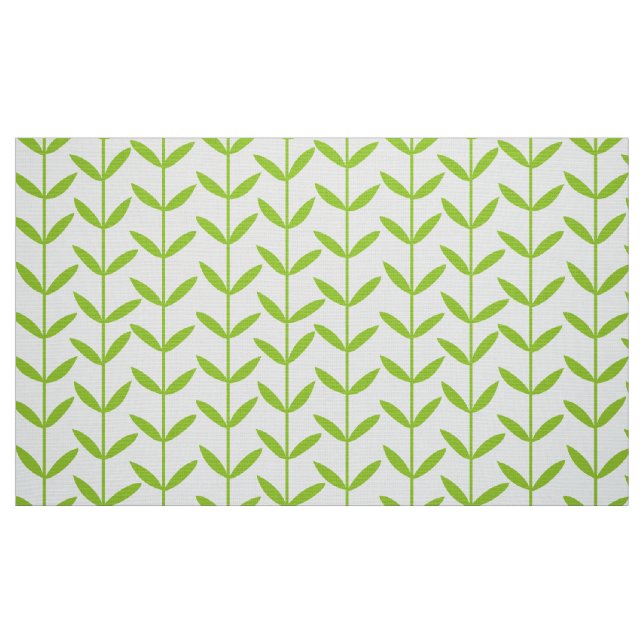 Tela Leaf Stems - Marciano Verde sobre blanco ("Cuarto gordo" (fat quarter))