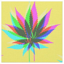 Tela Leafs de plantas silvestres - color neón + tus ide