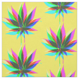 Tela Leafs de plantas silvestres - color neón + tus ide