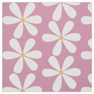 Tela Lejanos blancos sobre fondo rosa