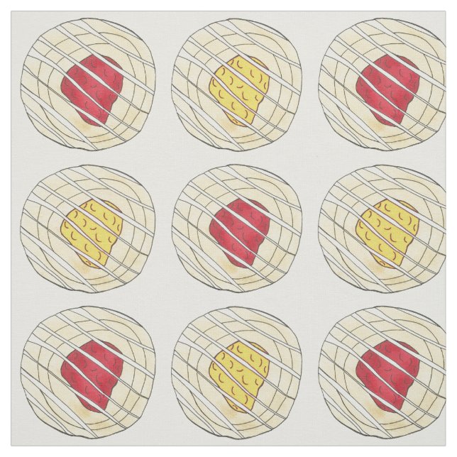 Tela Lemon Cherry Daniels Desayuno Pastel dulce (Retal)