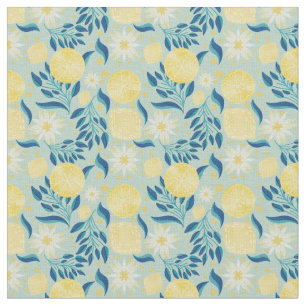 Tela Lemon Citrus Mint Floral
