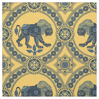 Tela León azul oscuro y amarillo de San Julián