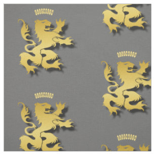 Tela León o tigre mitológico de oro heráldico