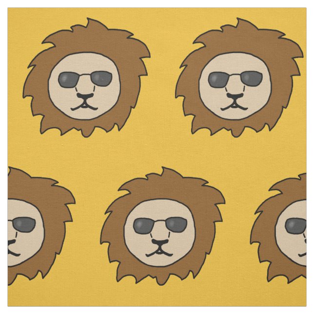 Tela Leones Guay con gafas de sol (Retal)