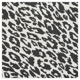 Tela Leopardo clásico blanco y negro