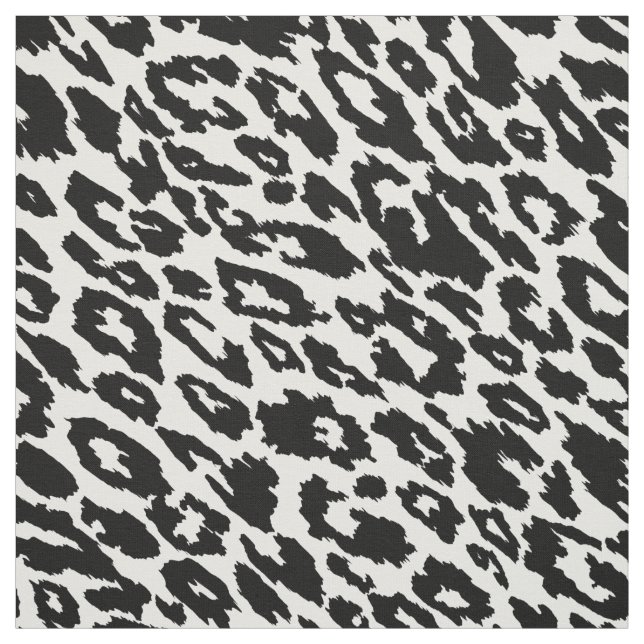 Tela Leopardo clásico blanco y negro (Retal)