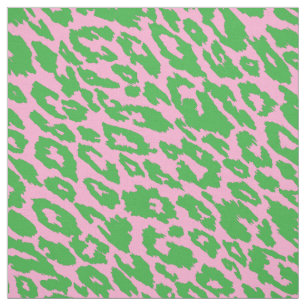 Tela Leopardo rosa y verde