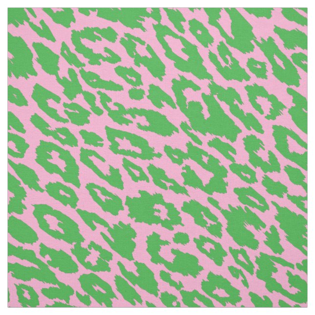 Tela Leopardo rosa y verde (Retal)