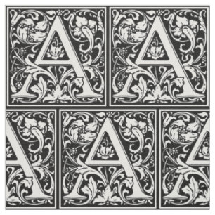 Tela Letra A Monograma Medieval Art Nouveau