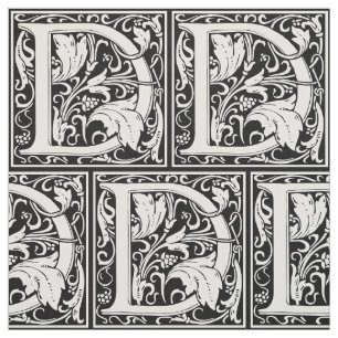 Tela Letra D Monograma medieval Art Nouveau