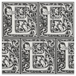 Tela Letra E Monograma Medieval Art Nouveau