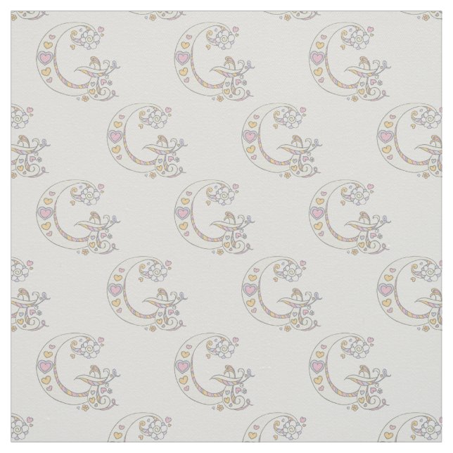 Tela Letra G monograma tejido decorativo de personaliza (Retal)