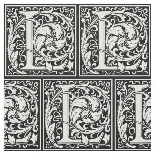 Tela Letra L Monograma medieval Art Nouveau
