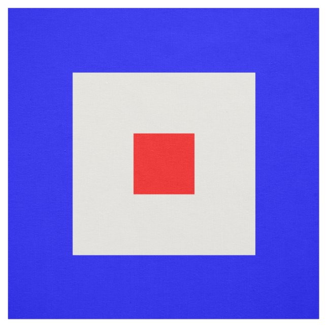 Tela Letra náutica W "whisky " de banderas de código (Retal)