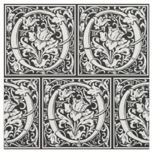 Tela Letra O Monograma Medieval Art Nouveau