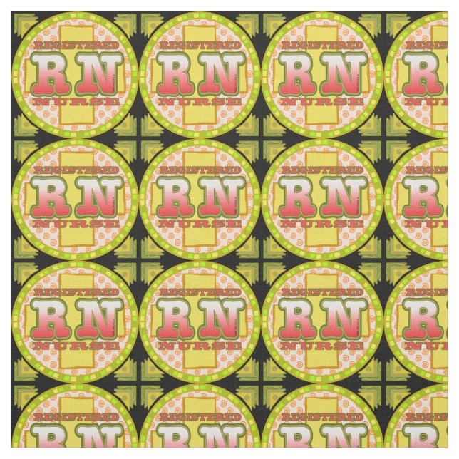 Tela Letras cruzadas RN Nurse Fabric (Retal)