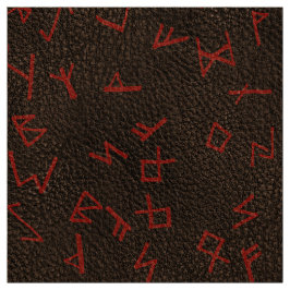 Tela Letras rúculas rojas sobre cuero oscuro (simulado)