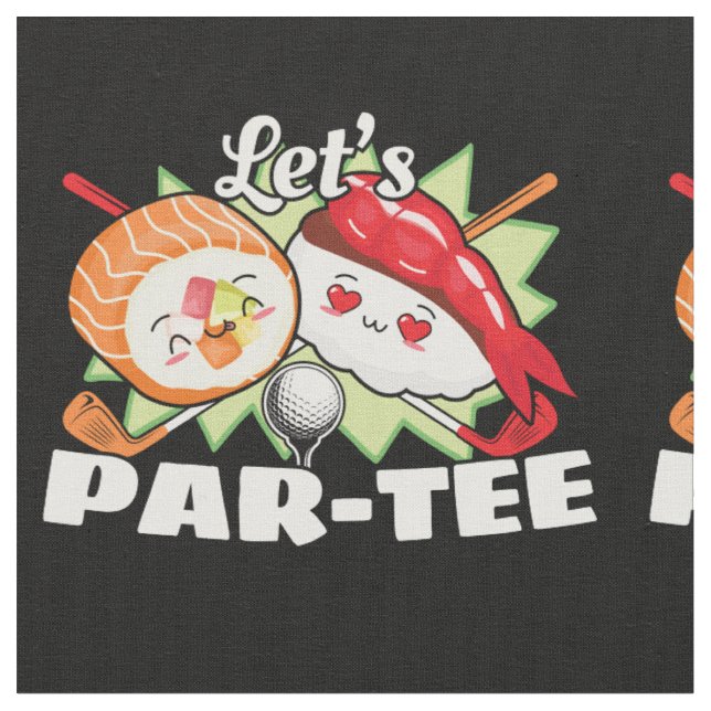 Tela Lets Par Tee Golf Pun - Fiesta de golf (De cerca)