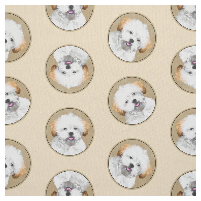 Tela Lhasa Apso Pintando Cute Original Dog Art (Retal)