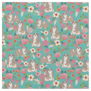Tela Lhasa Perro Apso florines de color turquesa